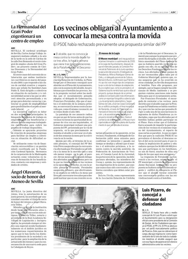 ABC SEVILLA 19-11-2004 página 20