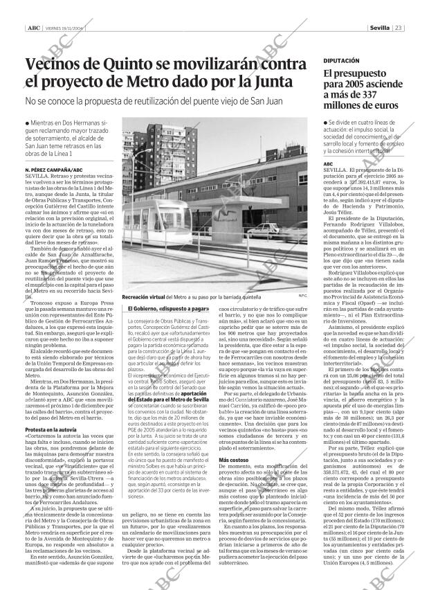 ABC SEVILLA 19-11-2004 página 23
