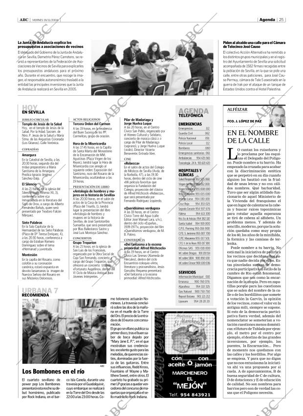 ABC SEVILLA 19-11-2004 página 25