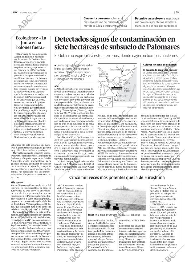 ABC SEVILLA 19-11-2004 página 29