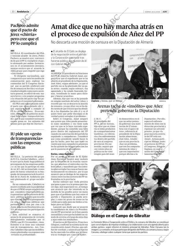ABC SEVILLA 19-11-2004 página 30