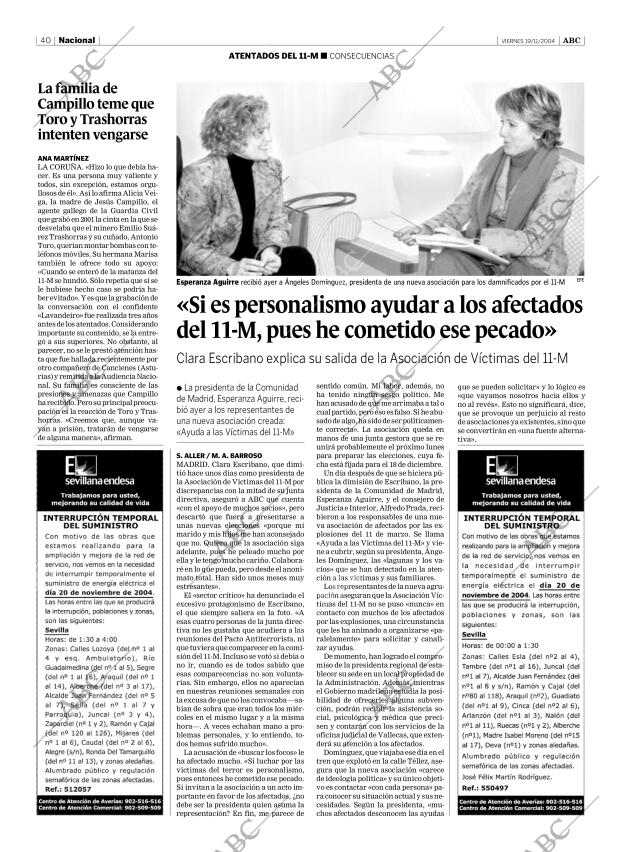 ABC SEVILLA 19-11-2004 página 40