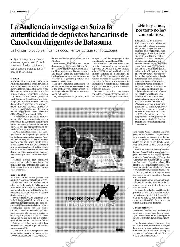 ABC SEVILLA 19-11-2004 página 42