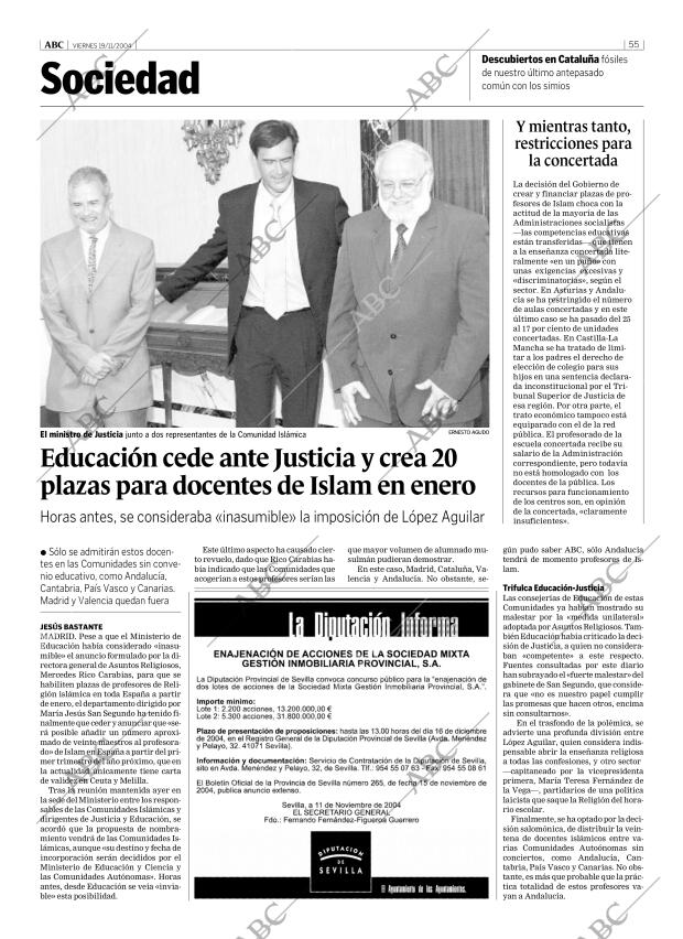 ABC SEVILLA 19-11-2004 página 55