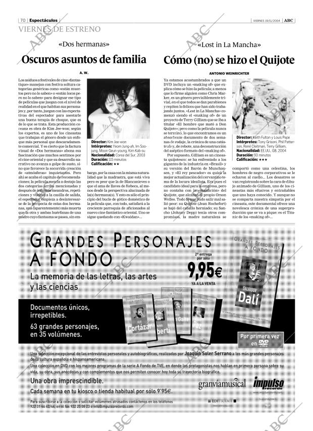 ABC SEVILLA 19-11-2004 página 70
