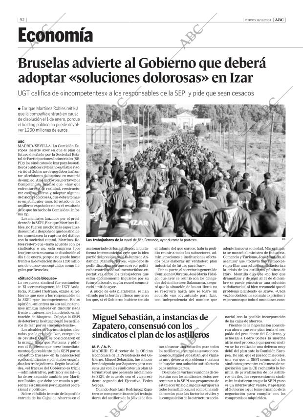 ABC SEVILLA 19-11-2004 página 92