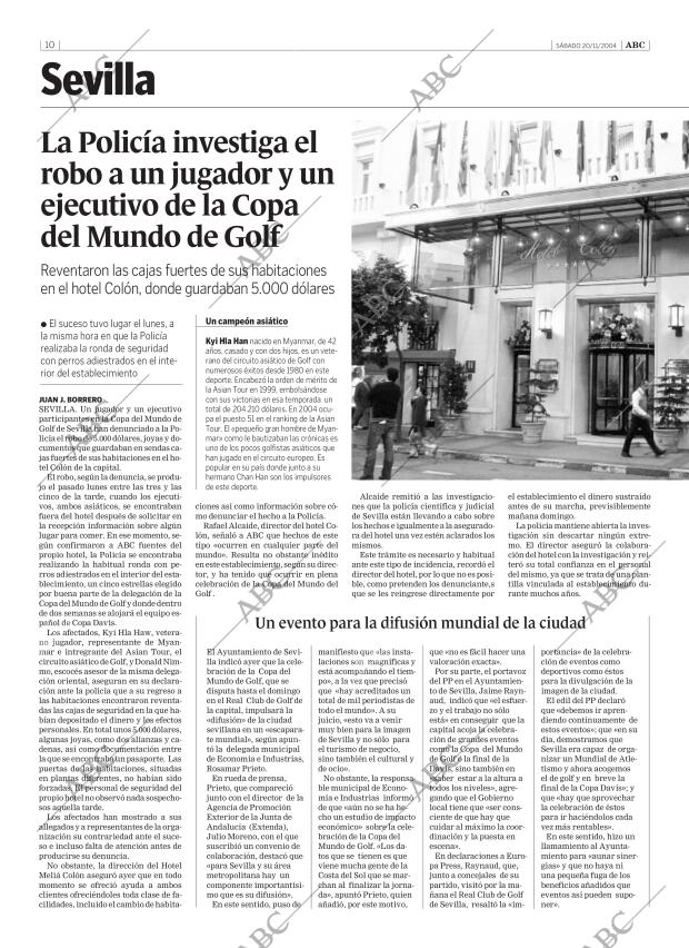 ABC SEVILLA 20-11-2004 página 10