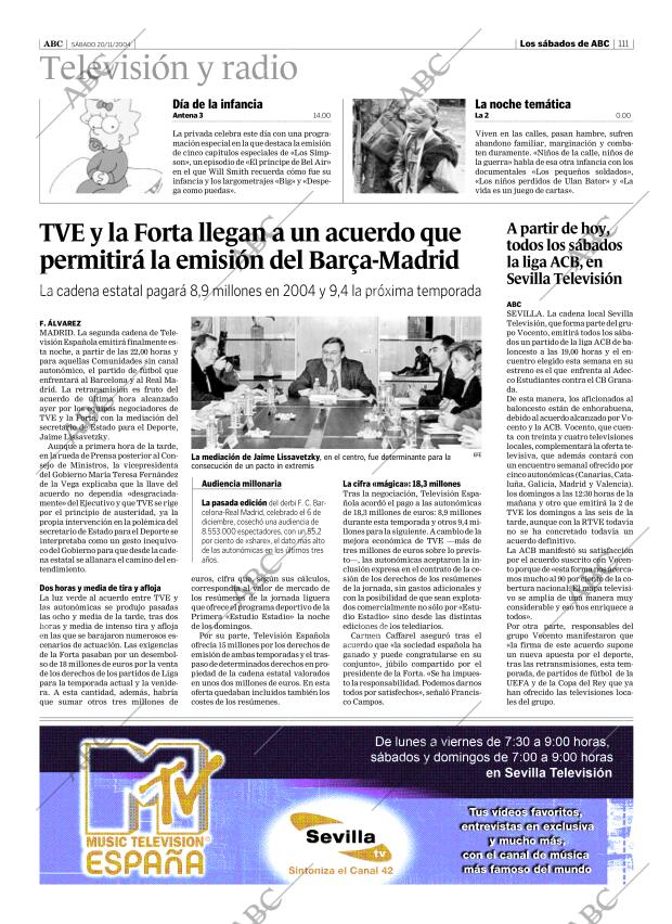 ABC SEVILLA 20-11-2004 página 111