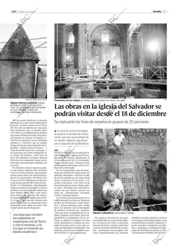 ABC SEVILLA 20-11-2004 página 17