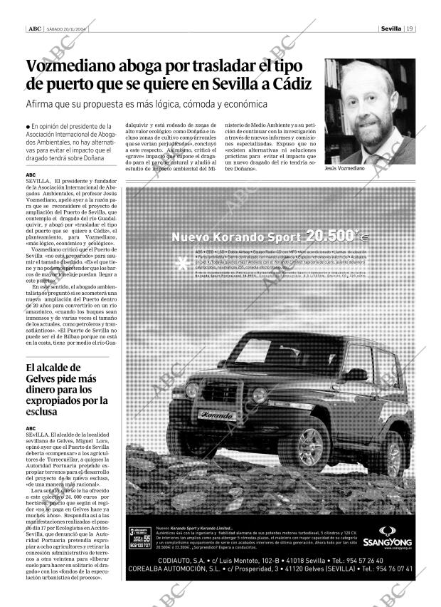 ABC SEVILLA 20-11-2004 página 19