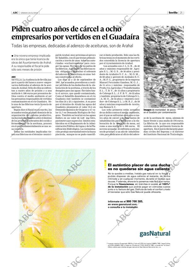 ABC SEVILLA 20-11-2004 página 21