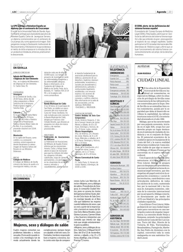 ABC SEVILLA 20-11-2004 página 23
