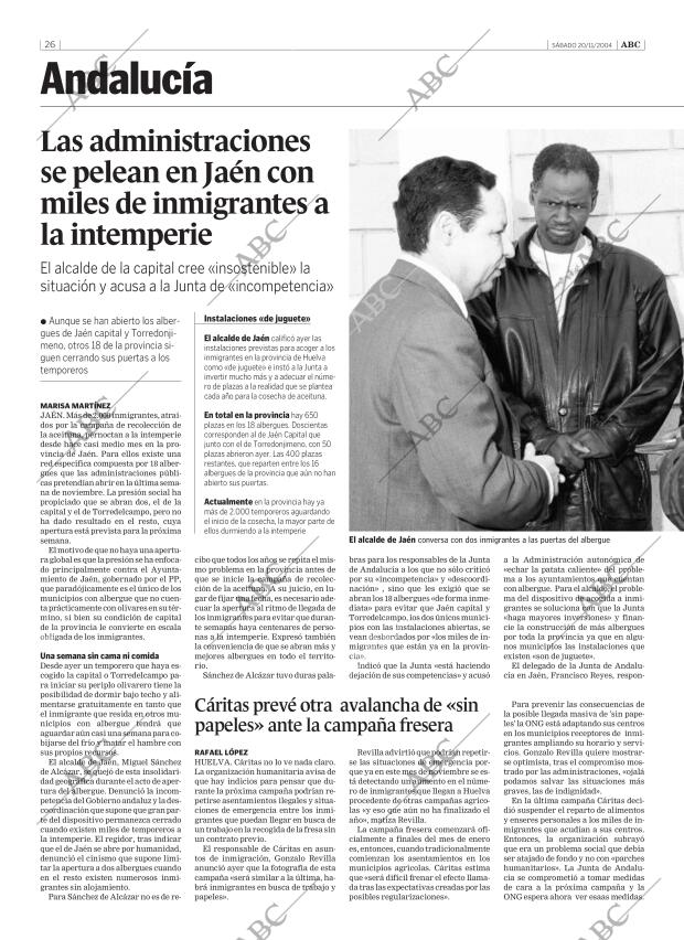 ABC SEVILLA 20-11-2004 página 26