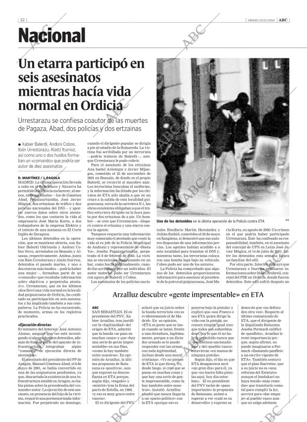 ABC SEVILLA 20-11-2004 página 32