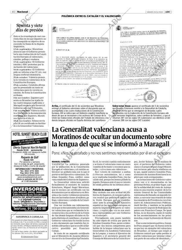 ABC SEVILLA 20-11-2004 página 40