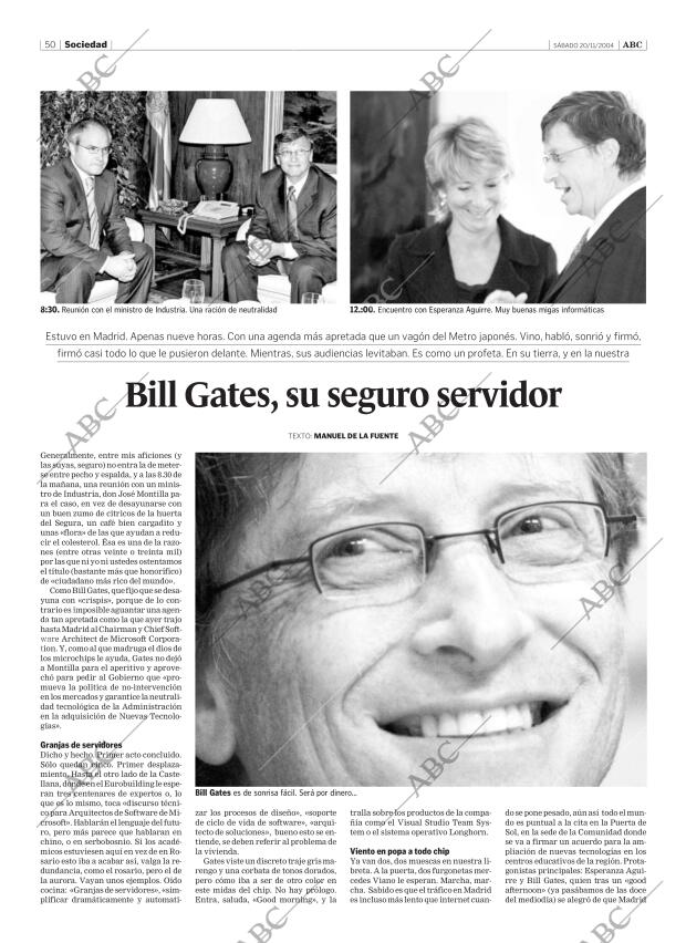 ABC SEVILLA 20-11-2004 página 50