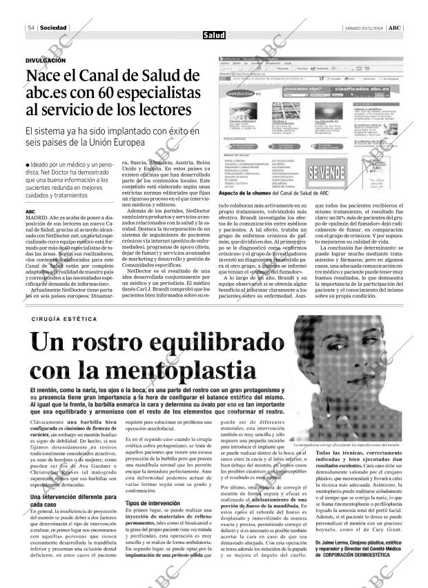 ABC SEVILLA 20-11-2004 página 54