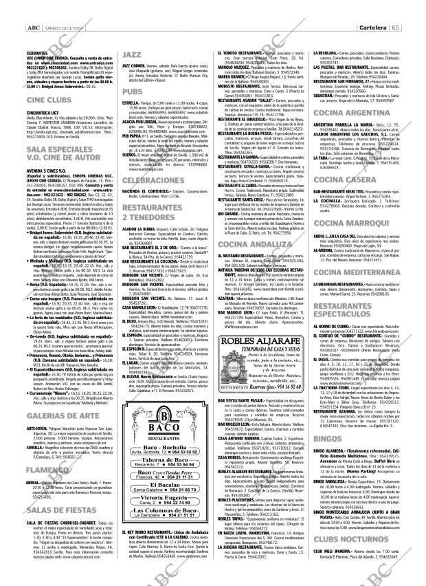 ABC SEVILLA 20-11-2004 página 65