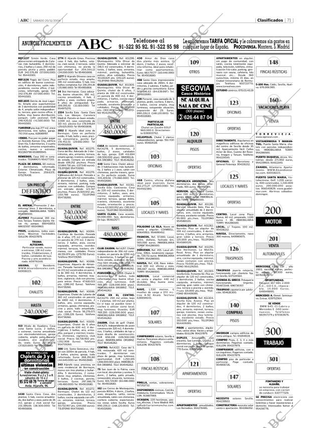 ABC SEVILLA 20-11-2004 página 71