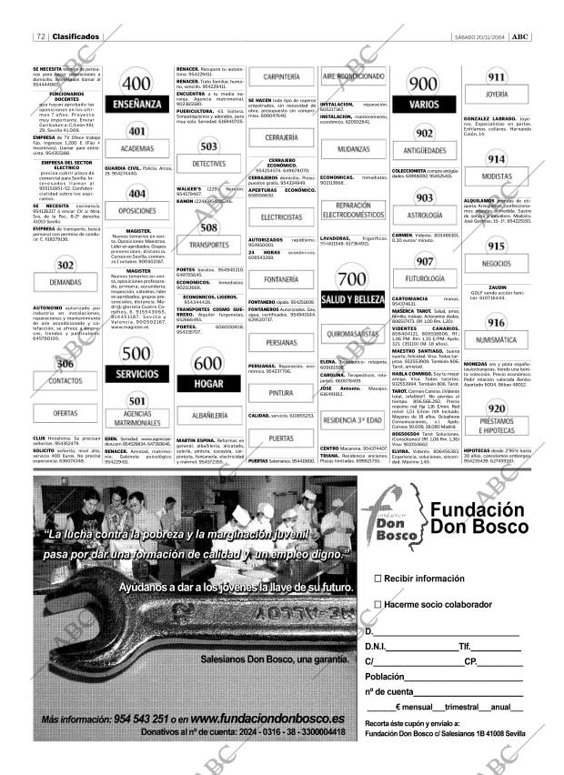 ABC SEVILLA 20-11-2004 página 72