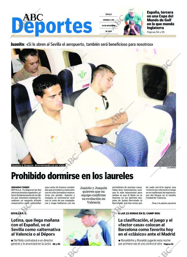 ABC SEVILLA 20-11-2004 página 85