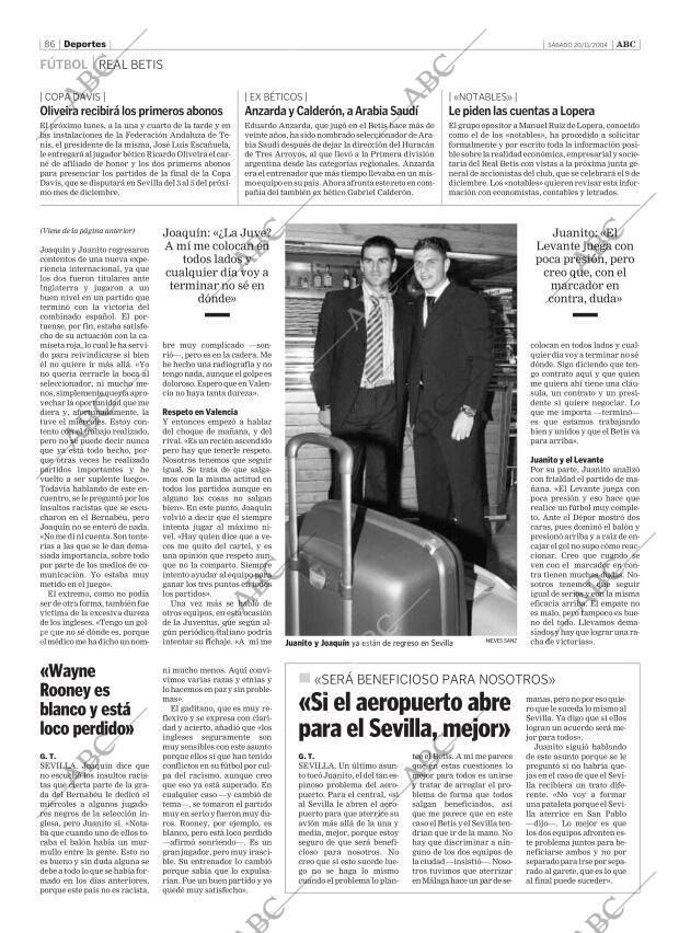 ABC SEVILLA 20-11-2004 página 86