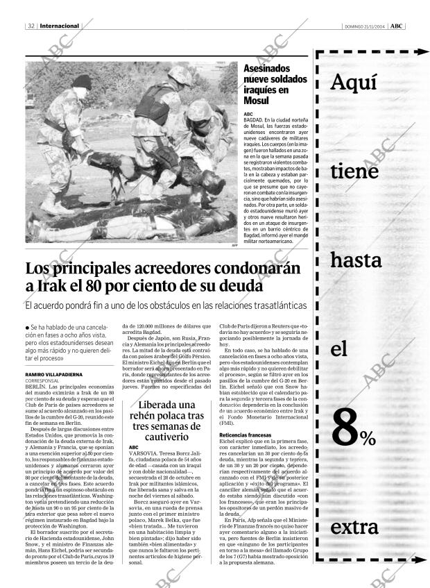 ABC MADRID 21-11-2004 página 32