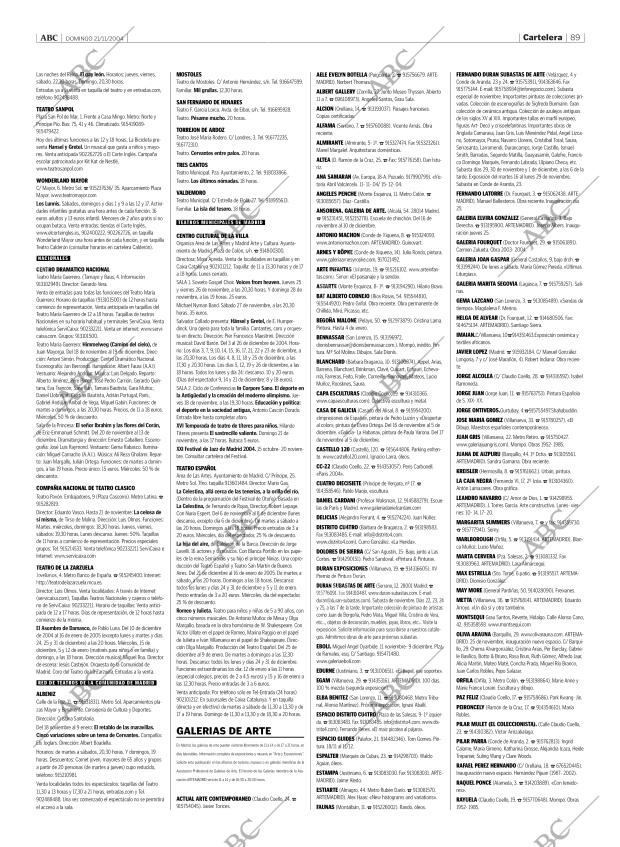 ABC MADRID 21-11-2004 página 89