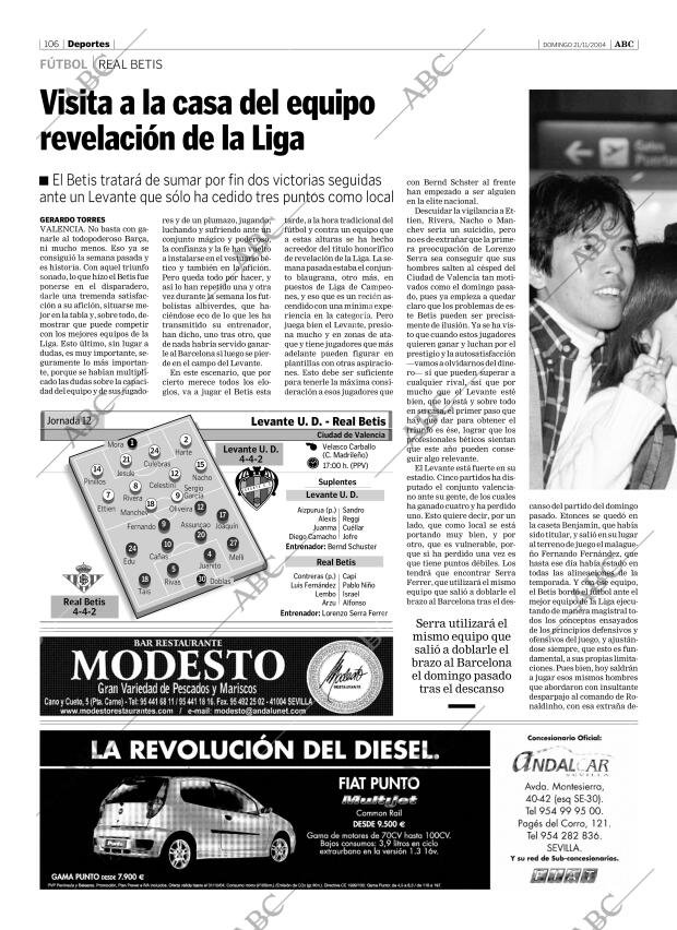 ABC SEVILLA 21-11-2004 página 106