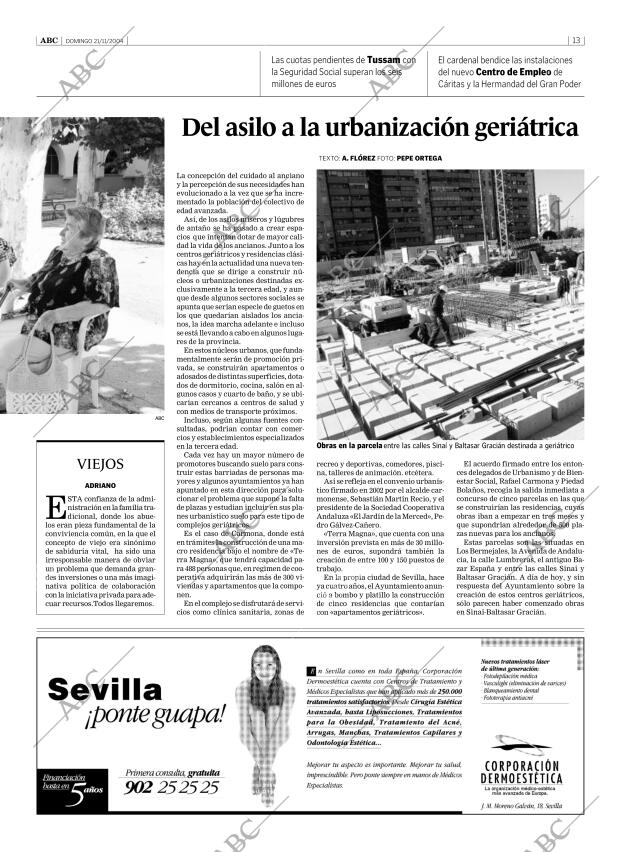 ABC SEVILLA 21-11-2004 página 13