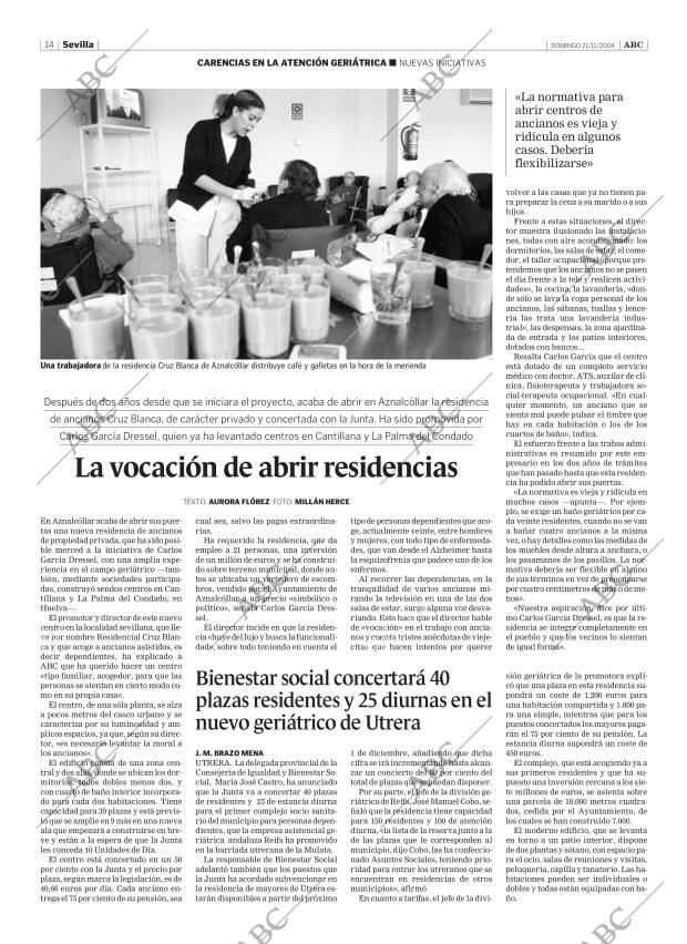 ABC SEVILLA 21-11-2004 página 14