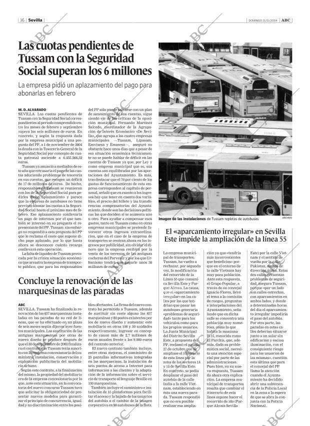 ABC SEVILLA 21-11-2004 página 16