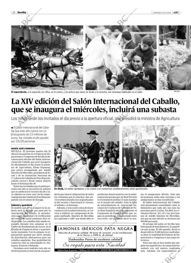 ABC SEVILLA 21-11-2004 página 18