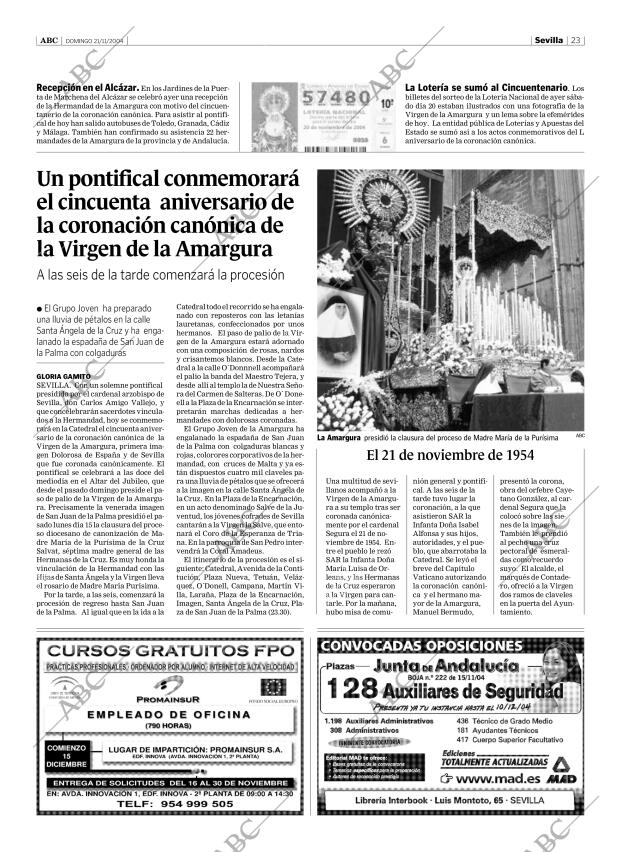 ABC SEVILLA 21-11-2004 página 23
