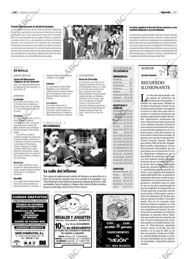 ABC SEVILLA 21-11-2004 página 29
