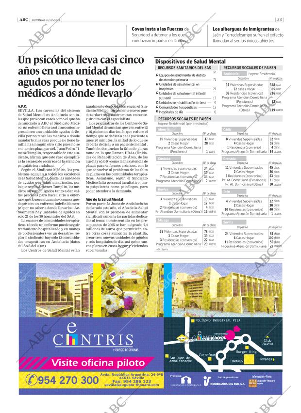 ABC SEVILLA 21-11-2004 página 33