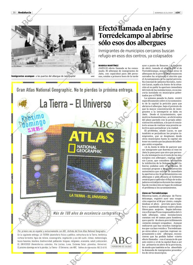 ABC SEVILLA 21-11-2004 página 38