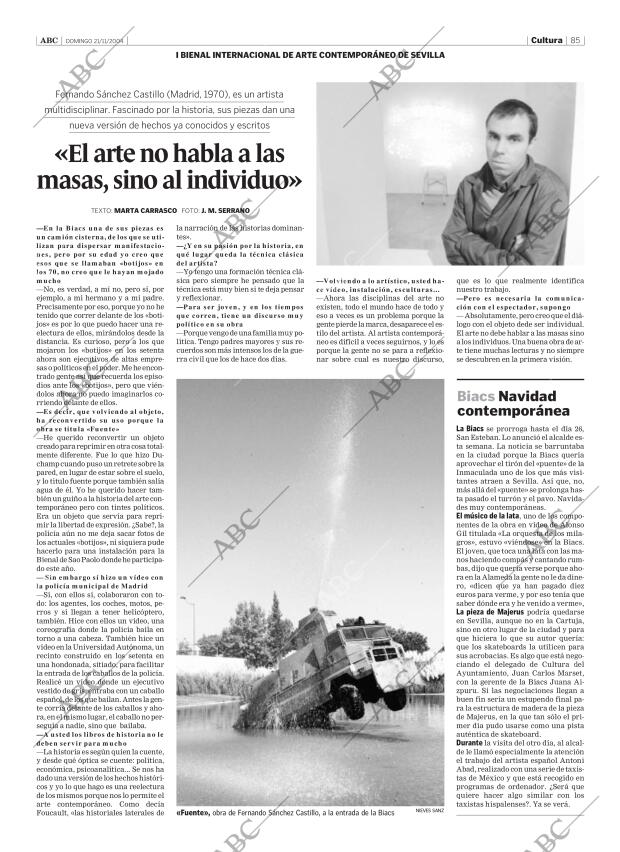 ABC SEVILLA 21-11-2004 página 85