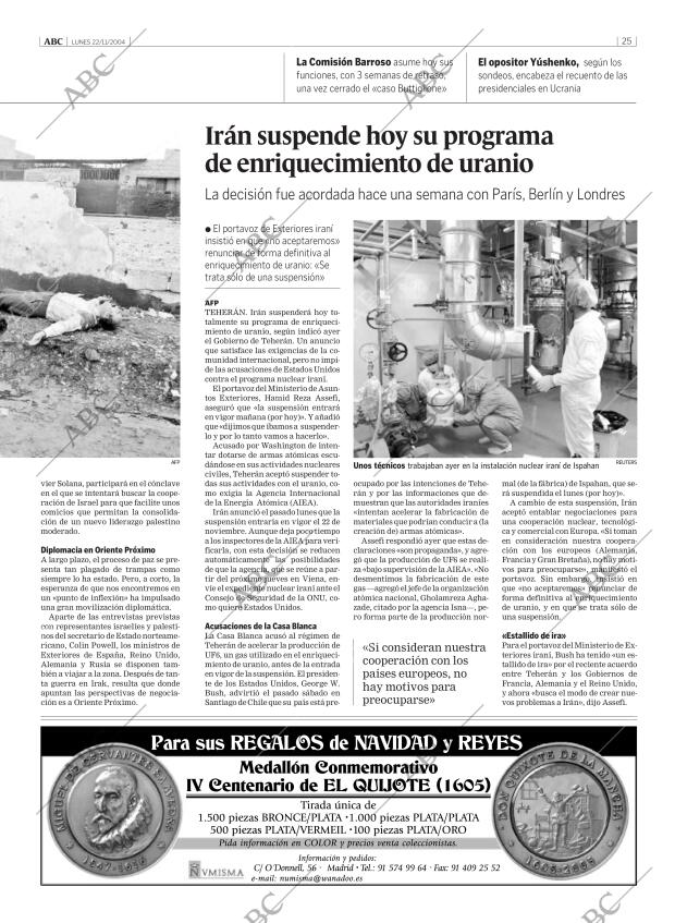 ABC MADRID 22-11-2004 página 25