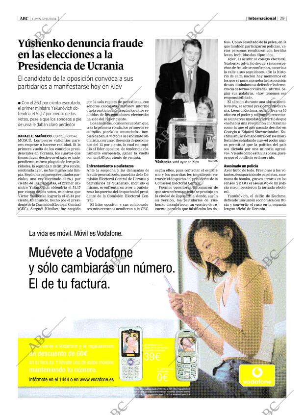 ABC MADRID 22-11-2004 página 29