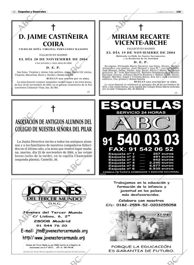 ABC MADRID 22-11-2004 página 66