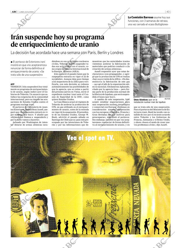 ABC SEVILLA 22-11-2004 página 43