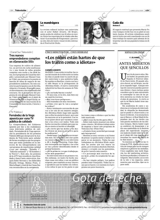 ABC SEVILLA 22-11-2004 página 84