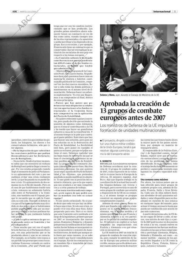 ABC MADRID 23-11-2004 página 31