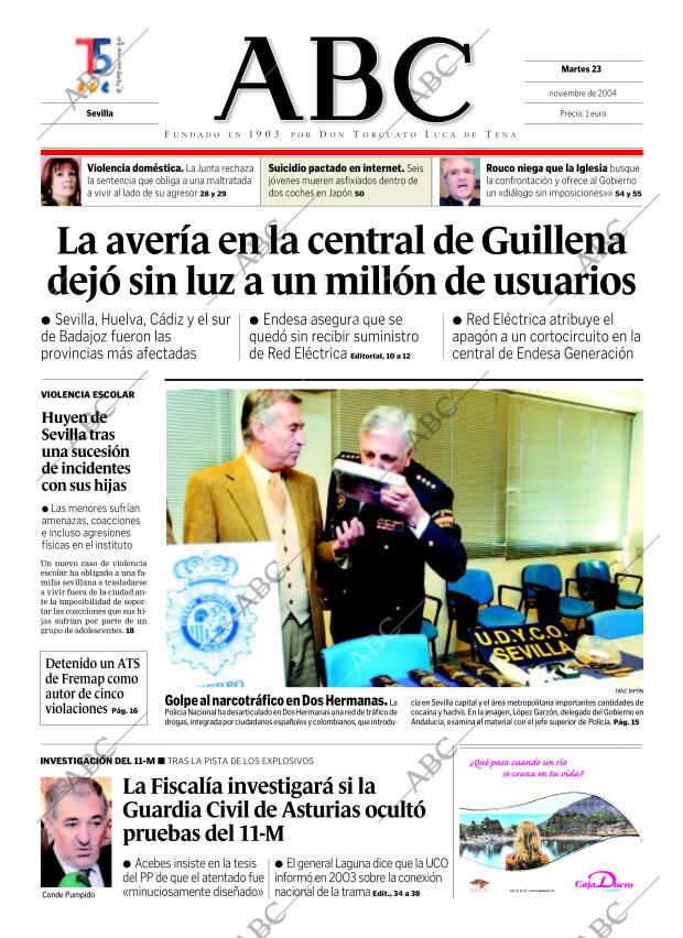 ABC SEVILLA 23-11-2004 página 1