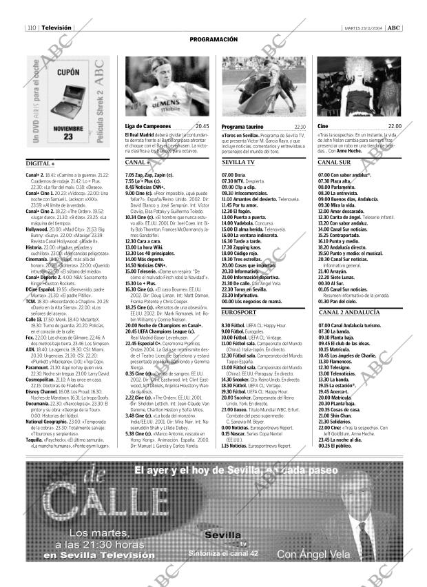 ABC SEVILLA 23-11-2004 página 110