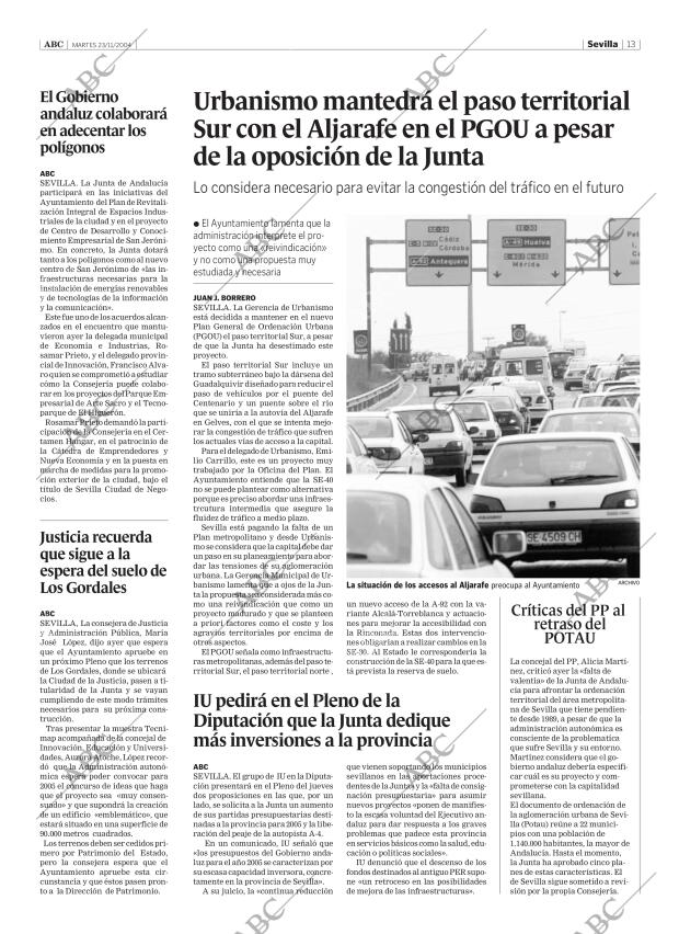 ABC SEVILLA 23-11-2004 página 13