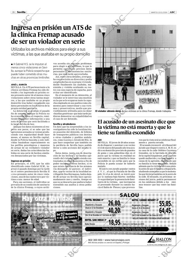 ABC SEVILLA 23-11-2004 página 16
