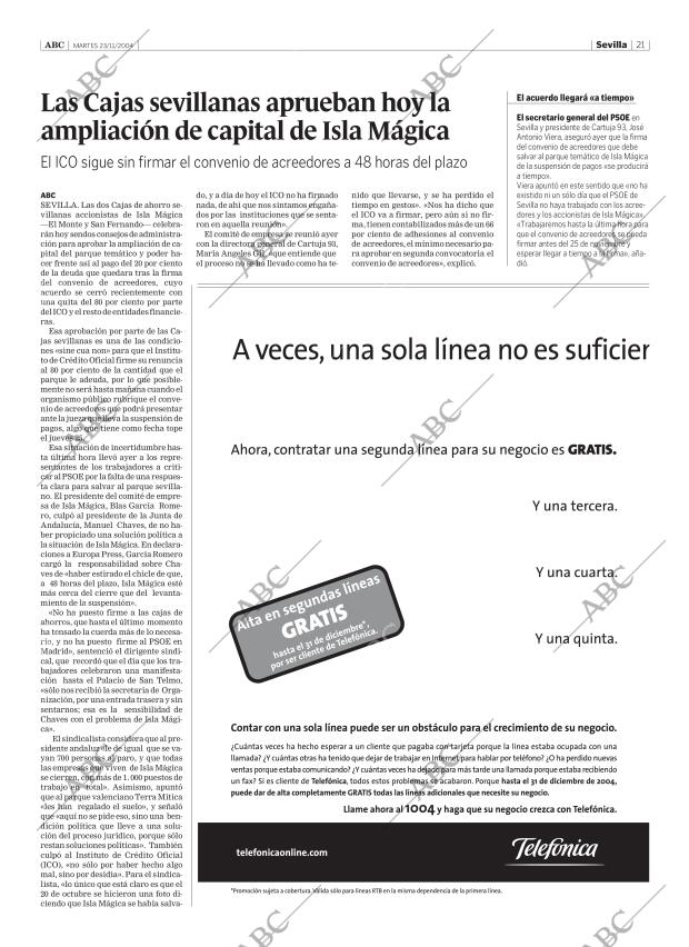 ABC SEVILLA 23-11-2004 página 21