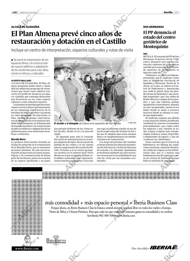 ABC SEVILLA 23-11-2004 página 23